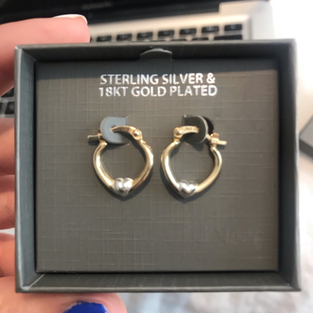 18kt gold plated hoops